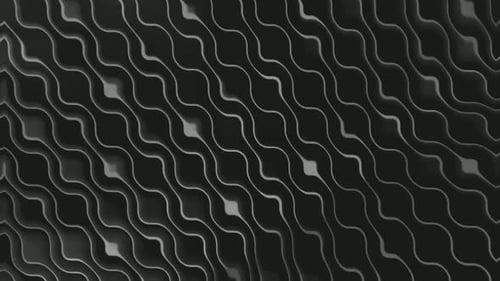 Abstract Black and White Rippling Lines Animation