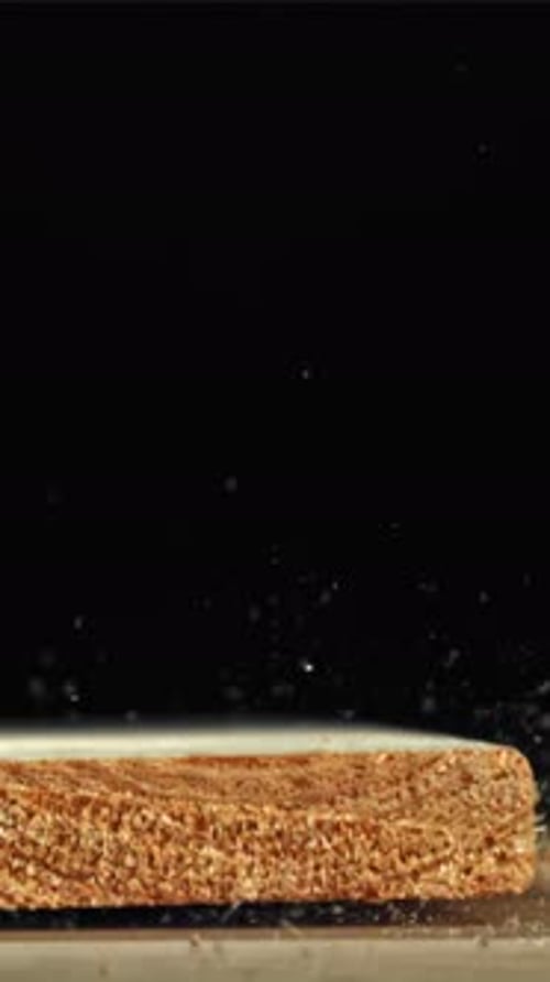 The Planks Fall on the Carpenter's Table Filmed on a Highspeed Camera at 1000 Fps