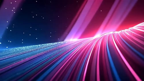 Abstract digital speed lines with vibrant colors