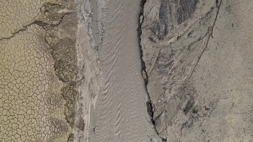 Aerial Muddy Stream
