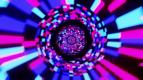 Blurred Tunnel Vj Loop Multicolored Tube Background 4K