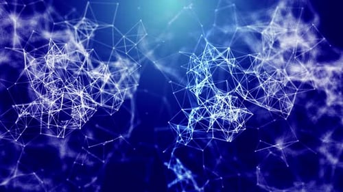 Abstract Blue Technology Network Loop Background