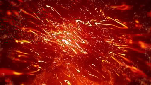 Dynamic Abstract Flowing Fiery Liquid Background