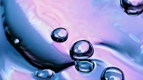 Abstract Liquid Background with Shimmering Metallic Flow