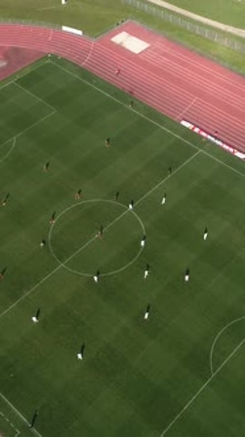 Soccer Game in Broad Daylight From Above