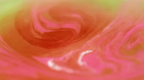 Sparkling Fluid Liquid Ink Mix Orange Pink Flow