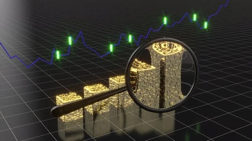 Gold Graph Grow UP Trend Chart