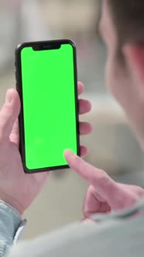 Using Smartphone with Green Chroma Screen, Vertical Video