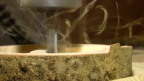 Wood milling with table CNC