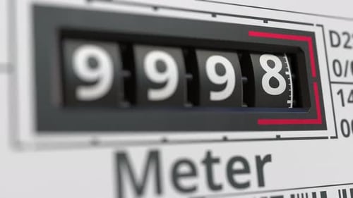 Analog Counter or Meter with TECH Text