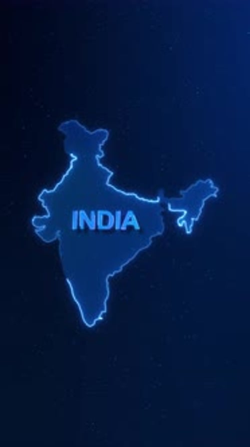 Global network connection High-tech digital India map data connections World map technology backgrou