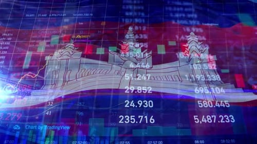 Cambodia Flag Customs Tariff On Stock Market