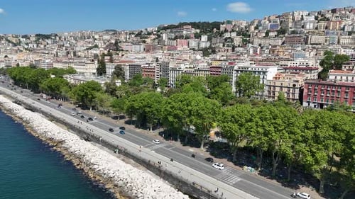 Parc de la Villa Comunale à Naples, Campanie, Italie.