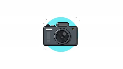 4k Black Camera Animation Video