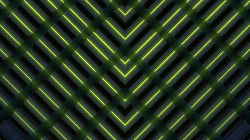 Dynamic neon lines create abstract digital tunnel motion background