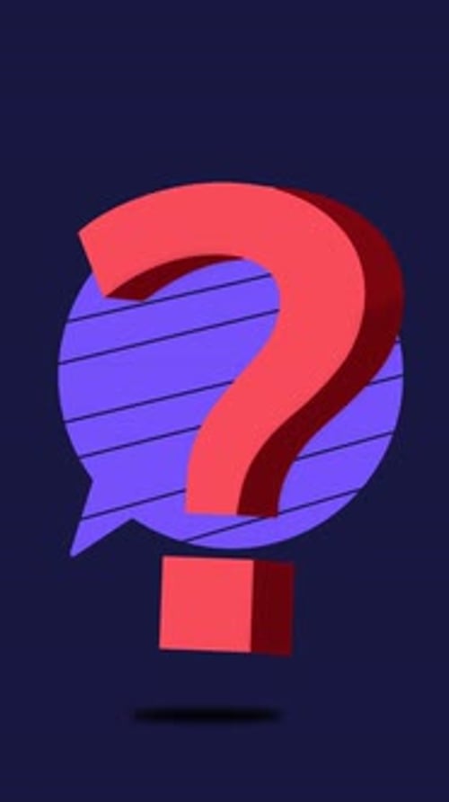 Animated Question Mark in Speech Bubble Icon