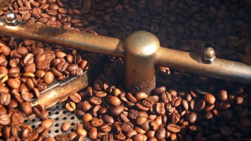 Coffee In A Roasting Machine