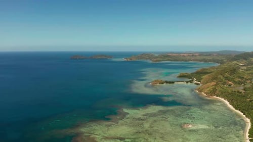 Tropical Island with Blue Lagoon