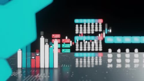 Stock market financial graph chart for investment