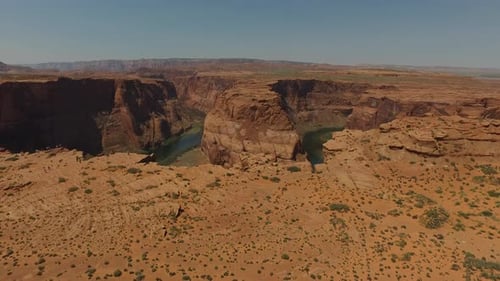 Aerial View Of Grand Canyon Horseshoe Bend And Colorado River Arizona, United States