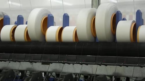 Industrial Thread Rolls in Factory