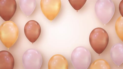 Floating Pastel Balloons Background for Celebrations and Events