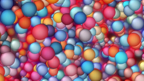 Vibrant Abstract Spheres Molecular Background Loop