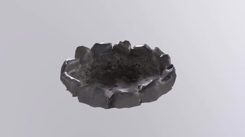 Textured Metallic Bowl with Organic Design