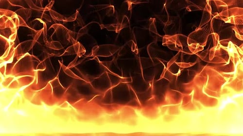 Abstract Fiery Fluid Particle Background Animation