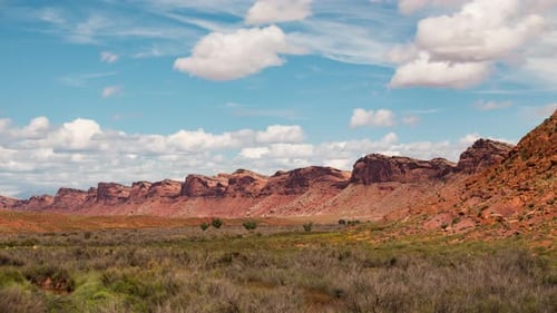 Zeitraffer der Wolken über Comb Ridge in Utah
