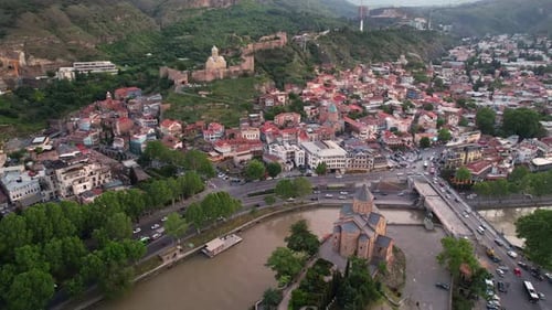 Aerial View of the Georgia Landmarks