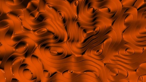 Majestic Background with Orange Waves of Plasma, Unique Design, 3D Render, Reflection, Exclusive