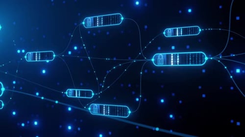Futuristische digitale Netzwerkvisualisierung