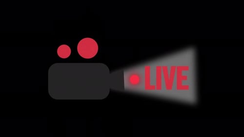 Livestream Camera Lighting Animation On Alpha Channel 4K