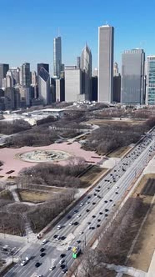 Horizonte de Chicago en Chicago en Illinois, Estados Unidos.