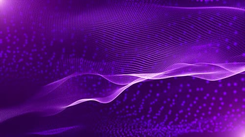 Purple Particles Wave Flow Background Loop V6