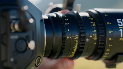 Adjusting Focus on Professional Cinema Camera Lens