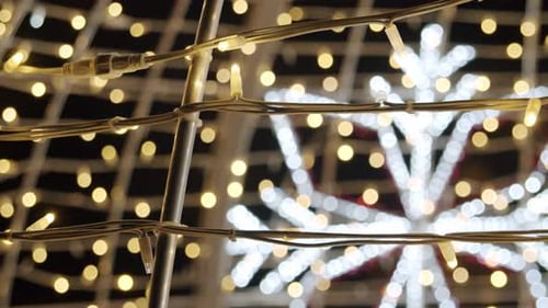 Glowing Holiday Lights Abstract Glitter Background