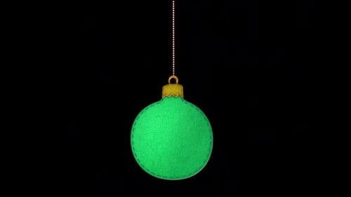 Swinging Green Bauble Christmas Decoration