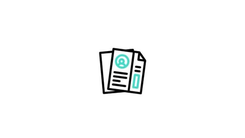 Minimalist Resume Document Icon Animation