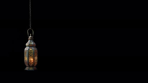 Lanterne de Ramadan avec boucle incluse avec canal Alpha