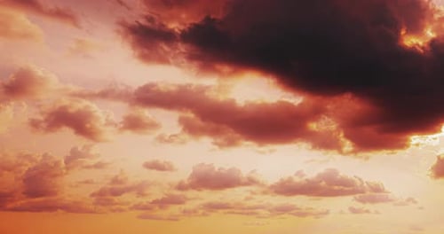 Dramatic Orange Sunset Time Lapse Sky