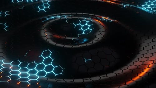 Hexagonales Netzwerkgitter auf flüssiger Oberfläche Zusammenfassung