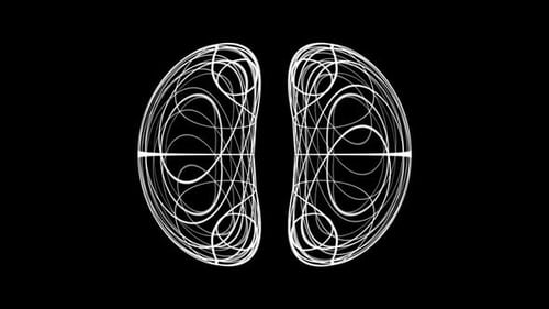 Concepto abstracto de diseño de estructura alámbrica de cerebro blanco
