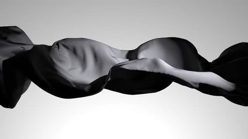 Slow motion moving wavy cloth