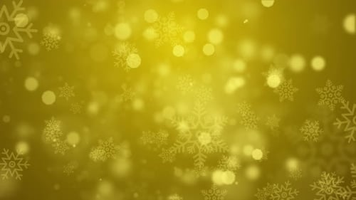 Golden Abstract Falling Snow Flakes Snowflakes Particles