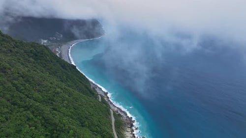 Landscapes Of Hualien Bay Through Clouds