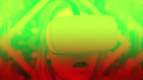 Female Wearing VR Headset
