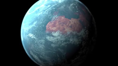 3D Rotating Planet Earth from Space