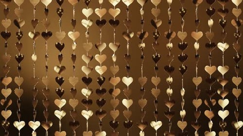 Animierter Hintergrund von Golden Hearts